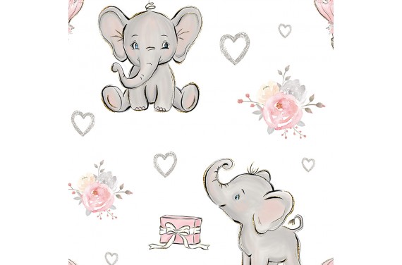 sweet elephant 1 tkanina