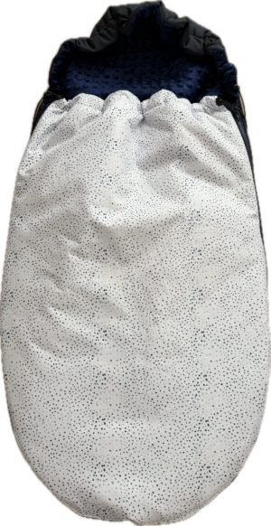 Prechodný fusak nepremokavý  SKLADOM - drobné bodky/tmavomodrá minky